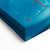 Bright Blue Hardware Wall Art - Rustic Doorknob Canvas Print