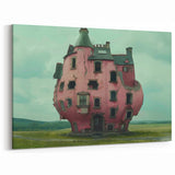 Surreal Abandoned Pink House Art - Unique Architectural Decay Print