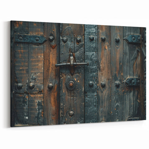 Industrial Hardware Wall Art - Rustic Iron Door Handle Canvas Print