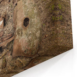 Rustic Abandoned Car Art - Vintage Automotive Decay in Forest Print