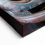 Vintage Car Decay Art - Close-Up of Rusted Classic Automotive Print