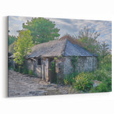 Rustic Abandoned Cottage Art - Overgrown Rural Farmhouse Print
