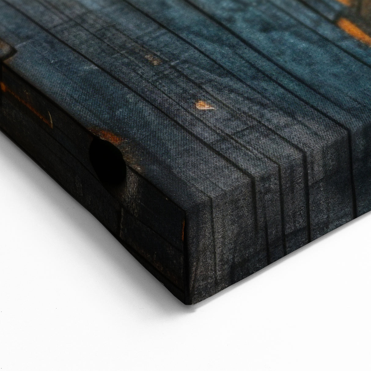 Aged Hardware Wall Art - Weathered Wood and Iron Lock Canvas Print