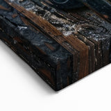 Vintage Hardware Wall Art - Rustic Iron Latch and Wood Canvas Print