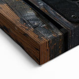 Antique Hardware Wall Art - Rustic Black Door Handle Canvas Print