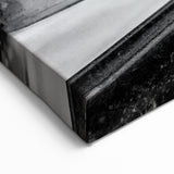 Historic Pantheon Fountain Wall Art - Black and White Canvas Print