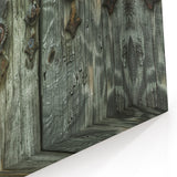 Rustic Hardware Wall Art - Weathered Wood and Iron Ring Canvas Print