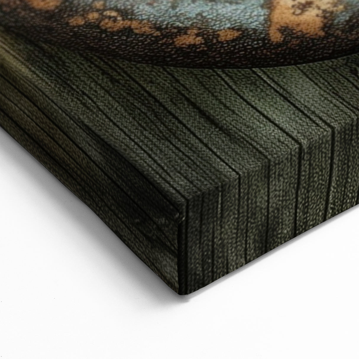 Rustic Hardware Wall Art - Weathered Wood and Iron Ring Canvas Print