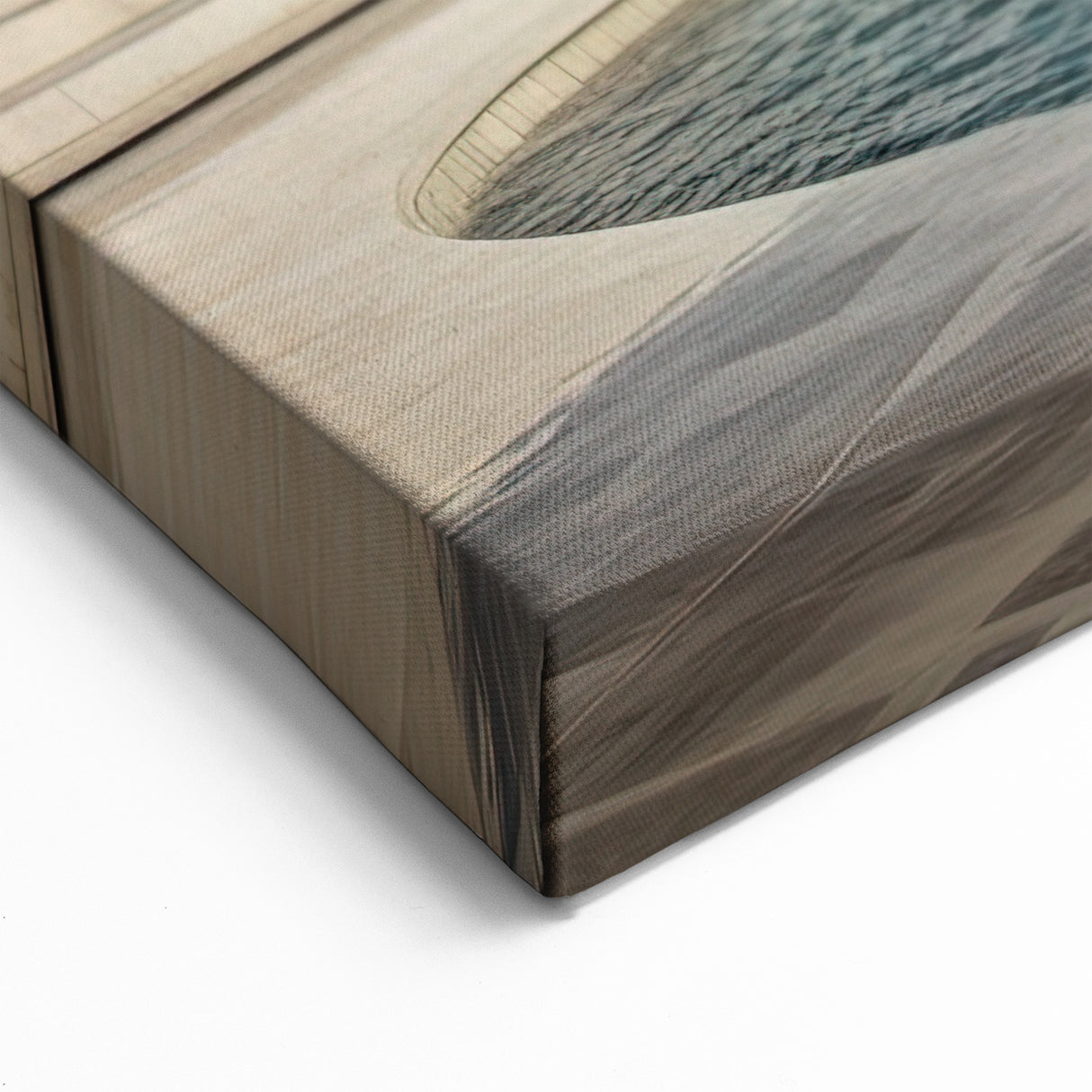 Modern Architectural Fountain Wall Art - Blue Sky Canvas Print