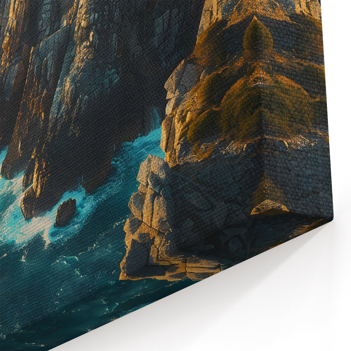 Lighthouse Coastal Cliffs Canvas – Dramatic Ocean View Wall Art Decor