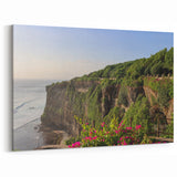 Verdant Coastal Cliffs Canvas – Lush Green Landscape Wall Art Decor