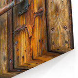 Rustic Hardware Wall Art - Vintage Iron Latch on Wood Canvas Print