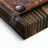 Rustic Hardware Wall Art - Vintage Iron Latch on Wood Canvas Print