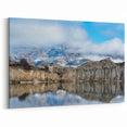 Serene Mountain Reflection Cliffs Canvas – Tranquil Landscape Wall Art