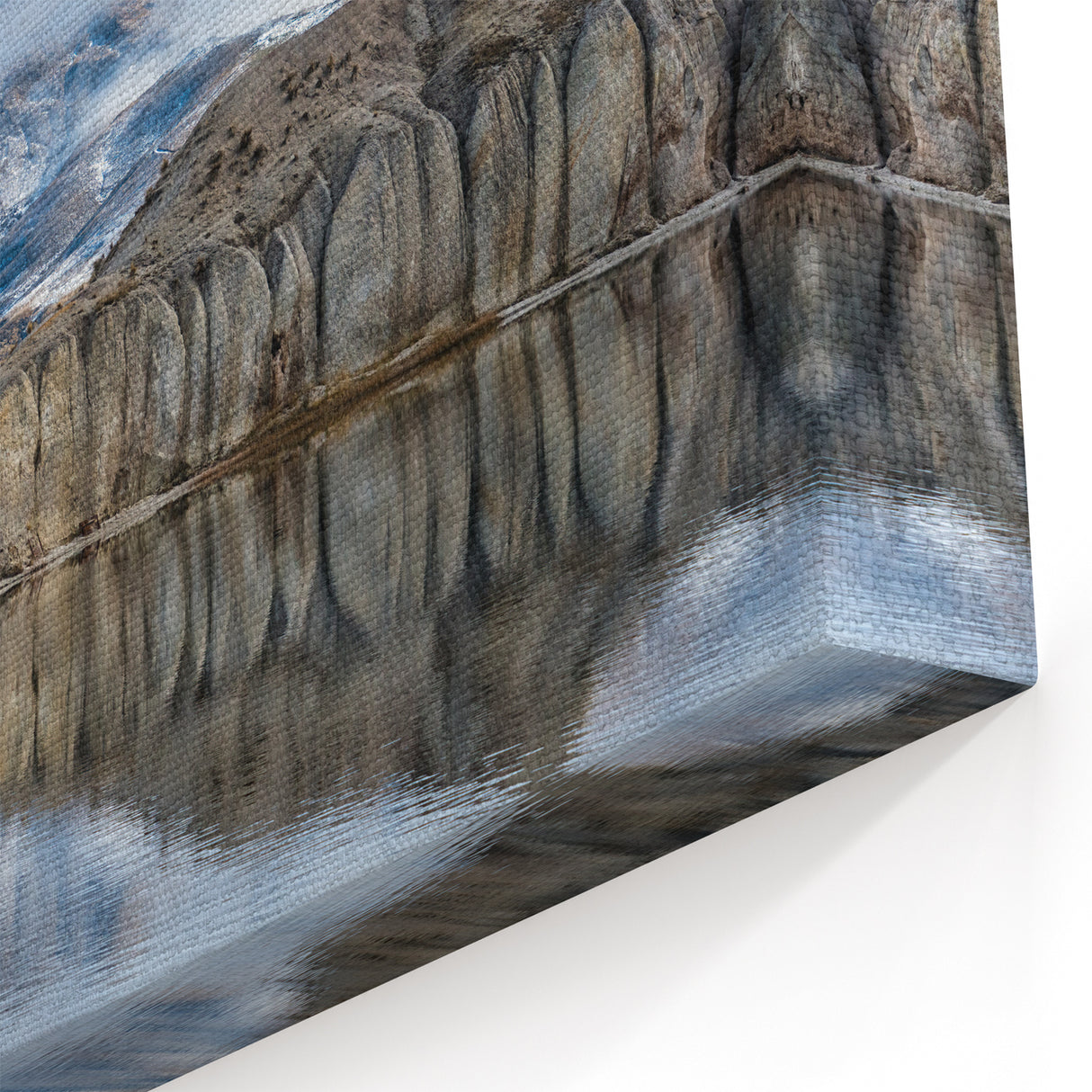 Serene Mountain Reflection Cliffs Canvas – Tranquil Landscape Wall Art