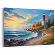 Vibrant Lighthouse at Sunrise - Coastal Landscape Wall Art Decor