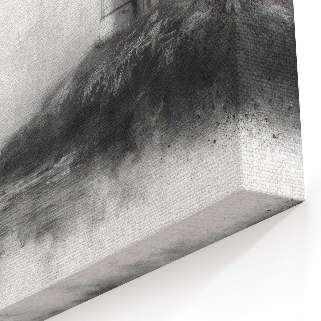 Moody Lighthouse in Fog - Coastal Wall Art Atmospheric Decor