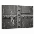 Industrial Hardware Wall Art - Textured Metal and Bolts Canvas Print