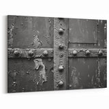 Industrial Hardware Wall Art - Textured Metal and Bolts Canvas Print