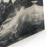 Rocky Lighthouse and Waves - Coastal Wall Art Dramatic Seascape