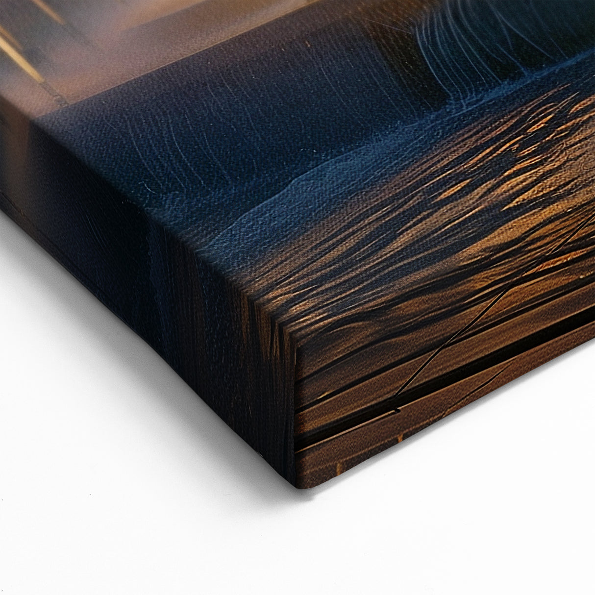 Sunset City Fountain Wall Art - Golden Hour Urban Canvas Print