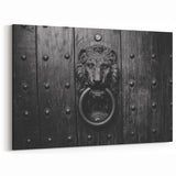Majestic Lion Hardware Wall Art - Vintage Door Knocker Canvas Print