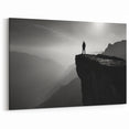 Majestic Cliffs Wall Art – Black and White Cliff Canvas for Modern Decor