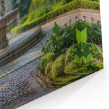 Elegant Garden Fountain Wall Art - Classical Park Canvas Print