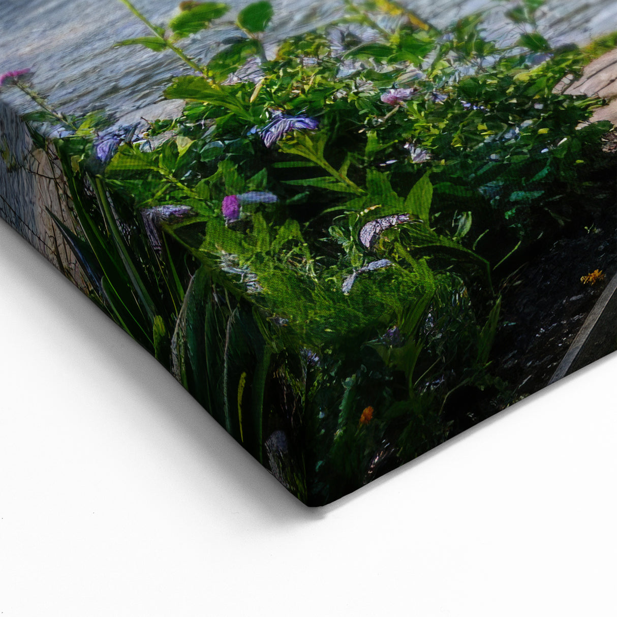 Elegant Garden Fountain Wall Art - Classical Park Canvas Print