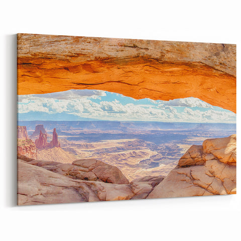 Desert Arch Cliffs Wall Art – Scenic Cliff Canvas for Home Interiors