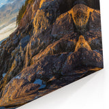 Sunset Lighthouse Cliffs – Serene Coastal Cliff Canvas Art for Home
