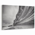 Black and White Coastal Cliffs – Dramatic Cliff Canvas Art for Interiors