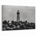 Dramatic Coastal Lighthouse Art - Scenic Nautical Canvas Print Decor