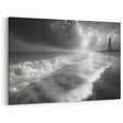 Serene Coastal Lighthouse Art - Nautical Beach Canvas Print Decor