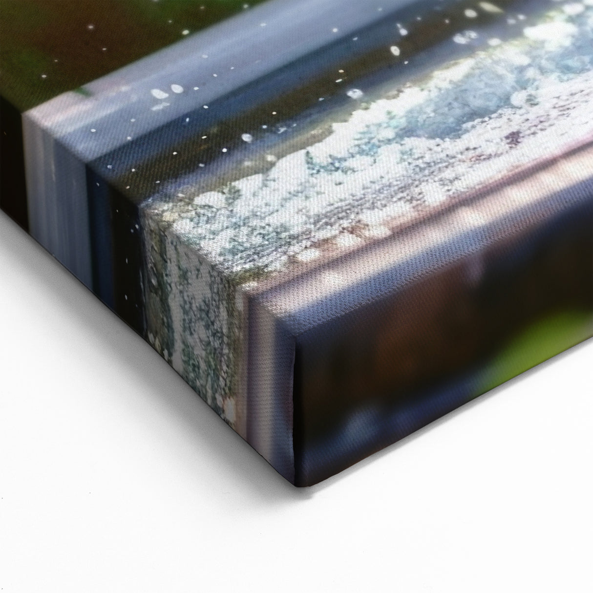 Sun-Kissed Fountain Bliss - Radiant Outdoor Fountain Wall Art Print