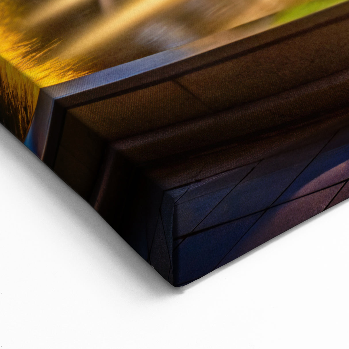 Illuminated Night Fountain - Vibrant Cityscape Wall Art Print