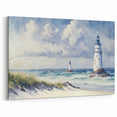 Peaceful Seaside Lighthouse Art - Coastal Nautical Canvas Print Decor