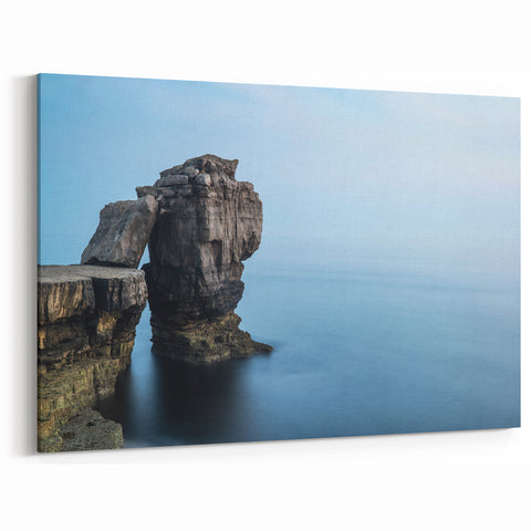 Minimalist Coastal Cliff – Tranquil Cliff Canvas Art for Home Decor