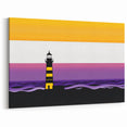 Modern Lighthouse Art - Bold Abstract Coastal Canvas Print Decor