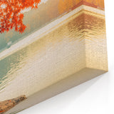 Scenic Tree Wall Art - Autumn Lake View - Serene Nature Landscape Print