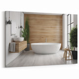Modern Interior Design Canvas Print - Serene Bathroom Wall Art Decor