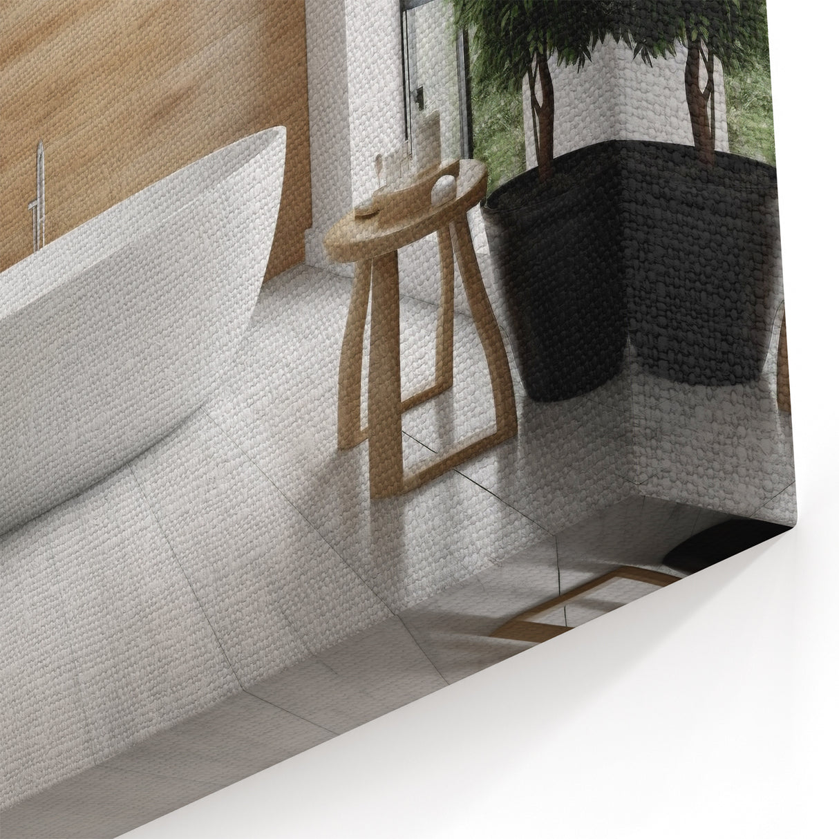 Modern Interior Design Canvas Print - Serene Bathroom Wall Art Decor