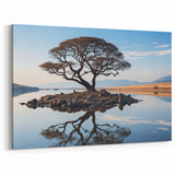 Tranquil Tree Wall Art - Serene Island Reflection - Peaceful Nature Print