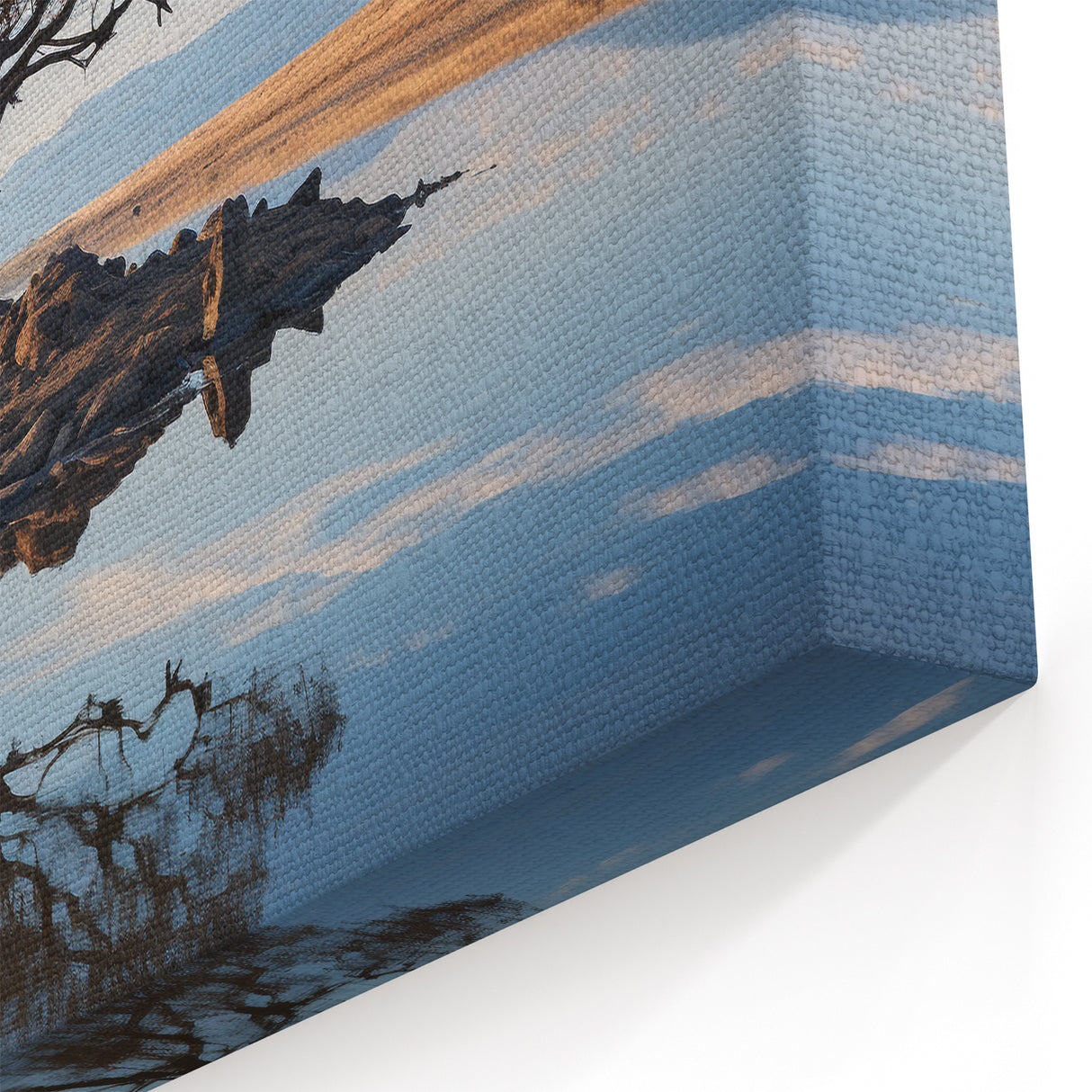 Tranquil Tree Wall Art - Serene Island Reflection - Peaceful Nature Print