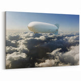 Steampunk Airship Poster | Retro Dirigible Aviation Wall Art Print