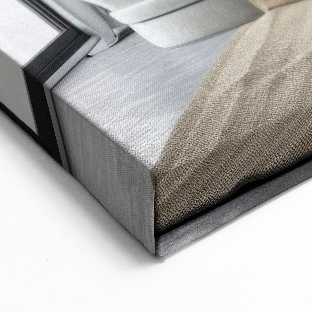 Interior Wall Decor - Modern Fireplace Scene with Cozy Seating Area