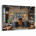 Industrial Interior Design Wall Art - Modern Home Office Decor