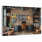 Industrial Interior Design Wall Art - Modern Home Office Decor