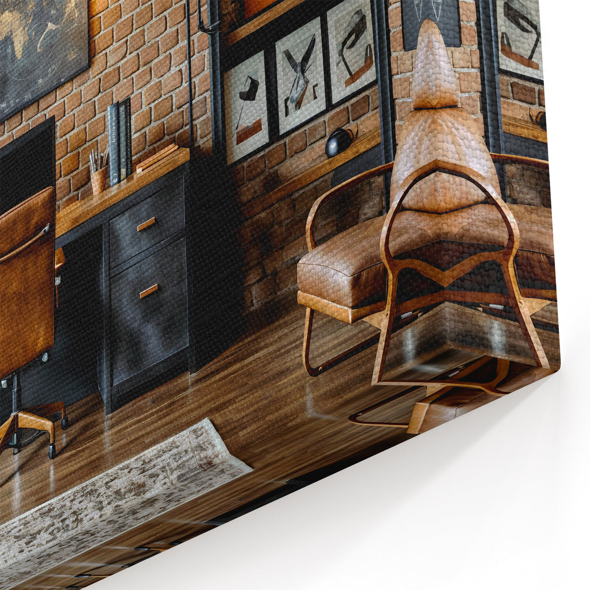 Industrial Interior Design Wall Art - Modern Home Office Decor