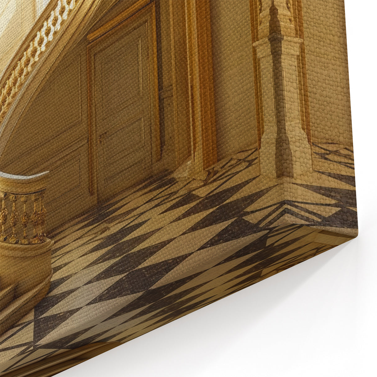 Architectural Interior Art - Grand Staircase in Luxurious Mansion Decor